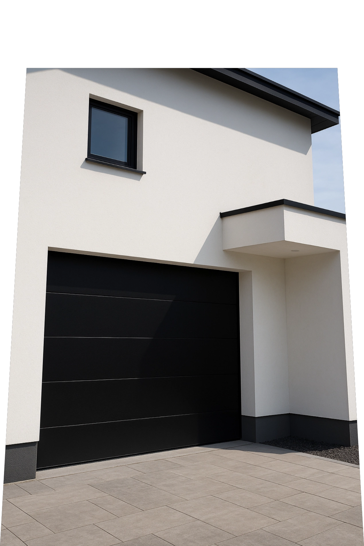Panneaux isolants d’une porte de garage sectionnelle conforme PEB